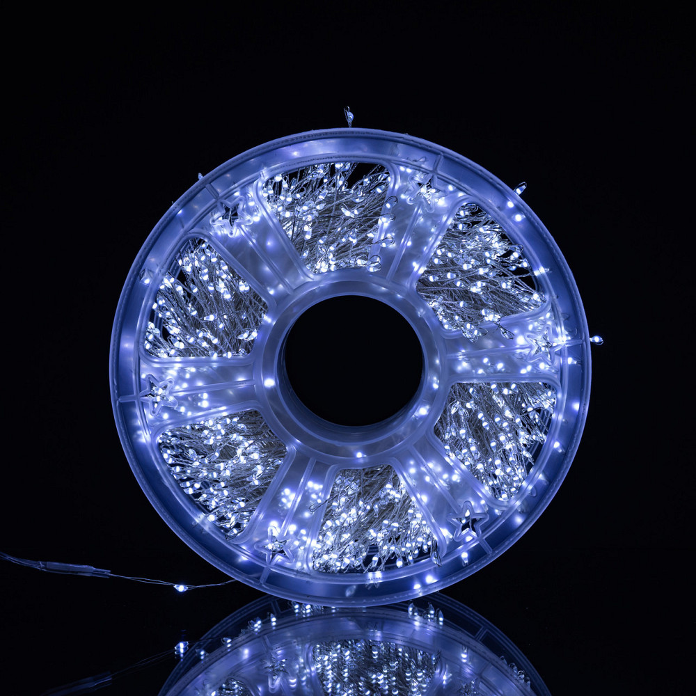 Гірлянда новорічна 50 м, 1500 LED, біле світло Київ - фото 7