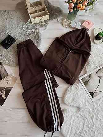 Жіночий стильний повсякденний костюм-двійка якісна двонитка Шоколад, 46/48 Одеса