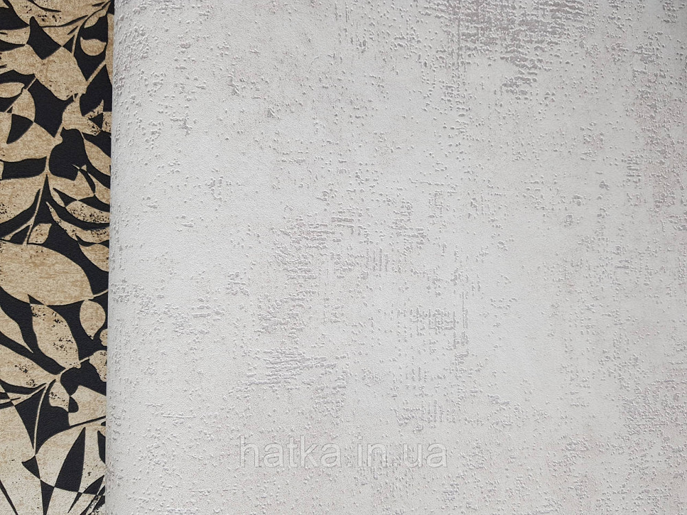 Шпалери вінілові на флізеліні AS creation The Bos 0.53х10 під штукатурку ефект потертості молочні зі сріблом Київ - фото 2