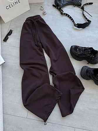 Женские базовые брюки - джоггеры турецкая петля пенье Шоколад Одесса