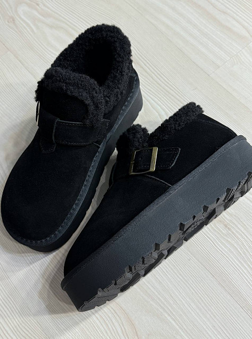 Ботинки женские Hengji 003-1 угги натуральная замша с пряжкой черные, 40, 25 см Киев - изображение 8