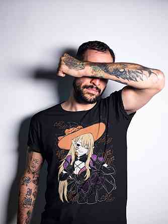 Футболка чоловіча з аніме принтом Марін Кітагава Мй Дресс оверсайз (S/M/L) Чорний AnimeJ0501 Дніпро