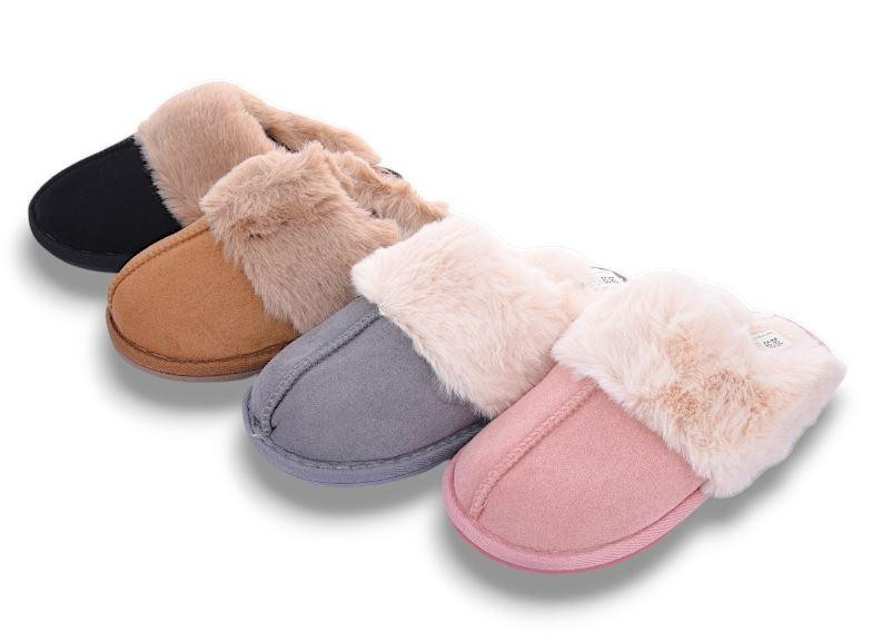 Черные женские домашние тапочки комнатные с узлым меховые теплые Одесса - изображение 8