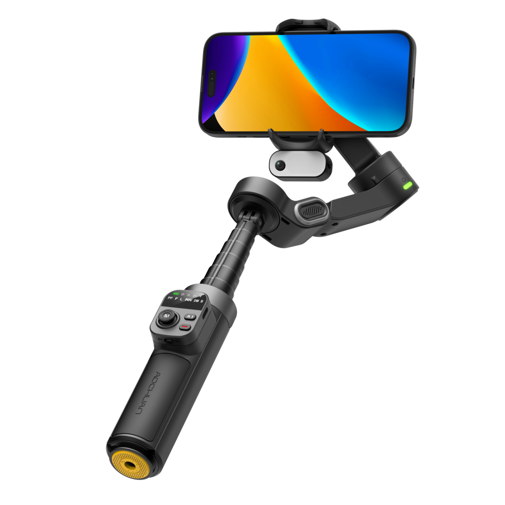 Триосьовий стабілізатор AOCHUAN Professional Gimbal Stabilizer for Smartphone SMART X3 AI Black Одеса - фото 11