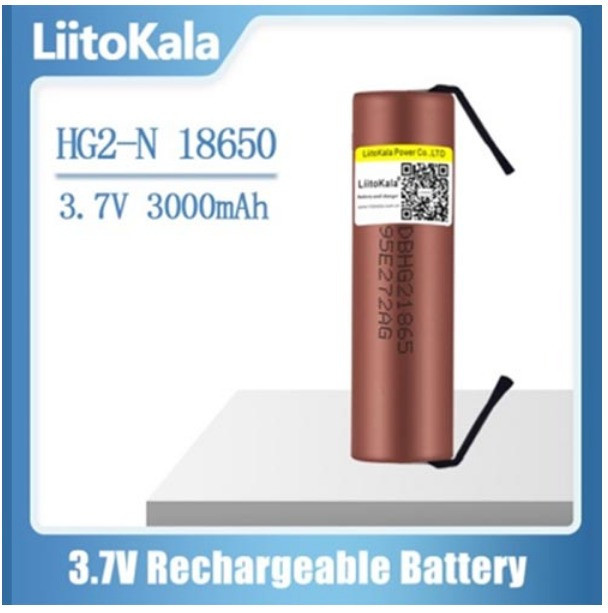 Аккумулятор высокотоковый 18650, LiitoKala HG2-N, 3000mah, с контактами под пайку Днепр - изображение 4