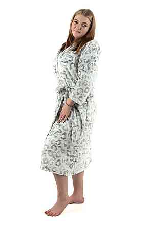 Халат женский теплий  Снежный барс, серый меланж Киев