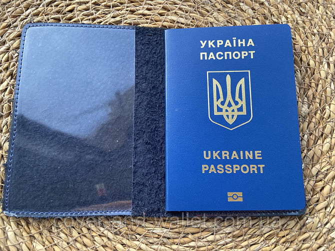 Обложка для паспорта из винтажной кожи синего цвета ST Leather Киев - изображение 6