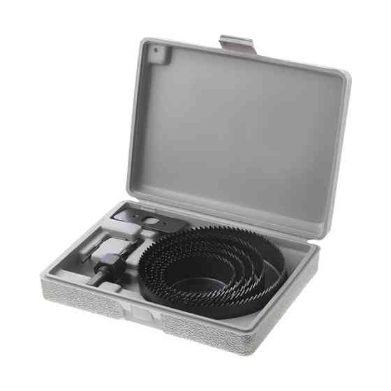 Набір корончатих свердел по деревині, 8 од., 64-127 мм INTERTOOL BT-0024 Киев