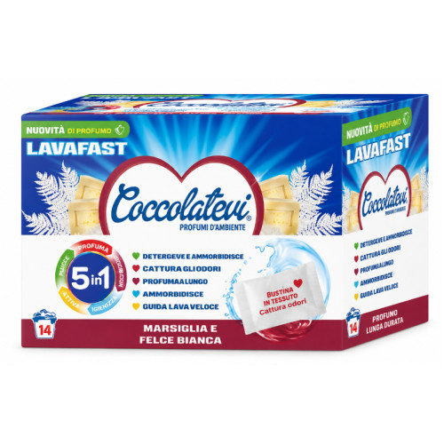Пральні саше Coccolatevi Lavafast 5в1 Marsiglia e Felce Bianca 14 шт Львів