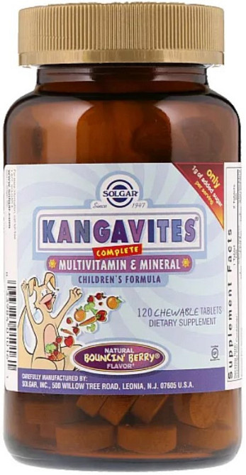 Витамины для детей Solgar Kangavites Multivitamin & Mineral Childrens Formula 120 таблеток Ягоды Киев - изображение 1