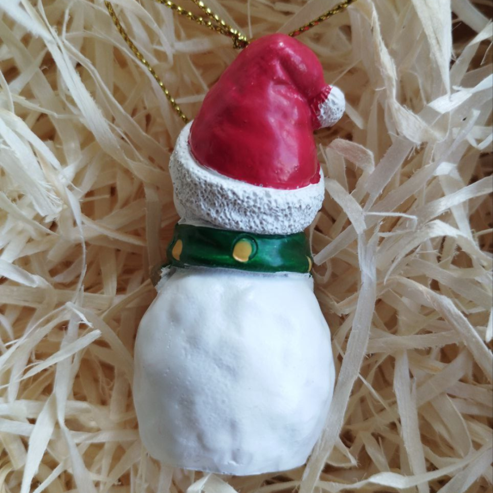Новогодние елочные игрушки из полистоуна. Ёлочные украшения. Винтажные елочные игрушки из полистоуна Сніговик 1 Одесса - изображение 6