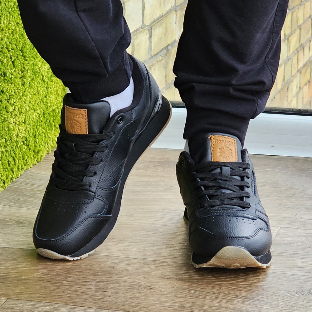 Мужские Термо Кроссовки Reebok Classic Чёрные Зимние Рибок Кожаные (размеры: 45) - 76-2 Днепр - изображение 5