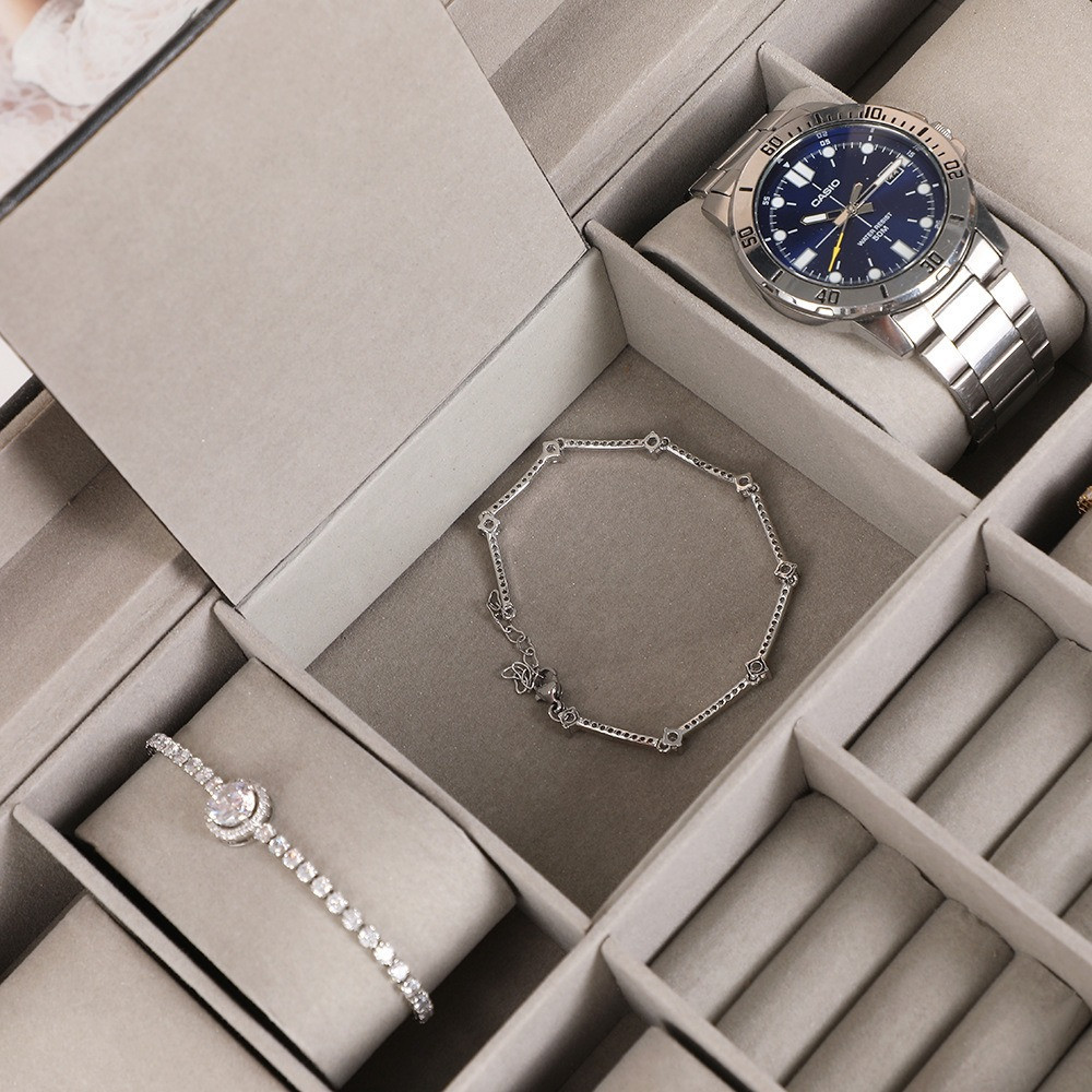 Шкатулка для украшений, аксессуаров и драгоценностей футляр для хранения из искусственой кожи 30.3х20.3х8 см Каменец-Подольский - изображение 6