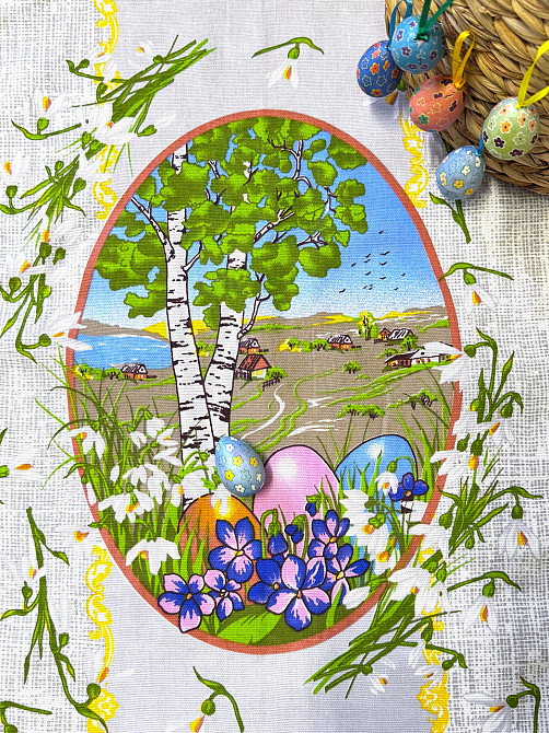 Ecotton Набір рушників великодній Ecotton 50х60 вафельних 3 шт. Великдень в корзину Киев - изображение 2