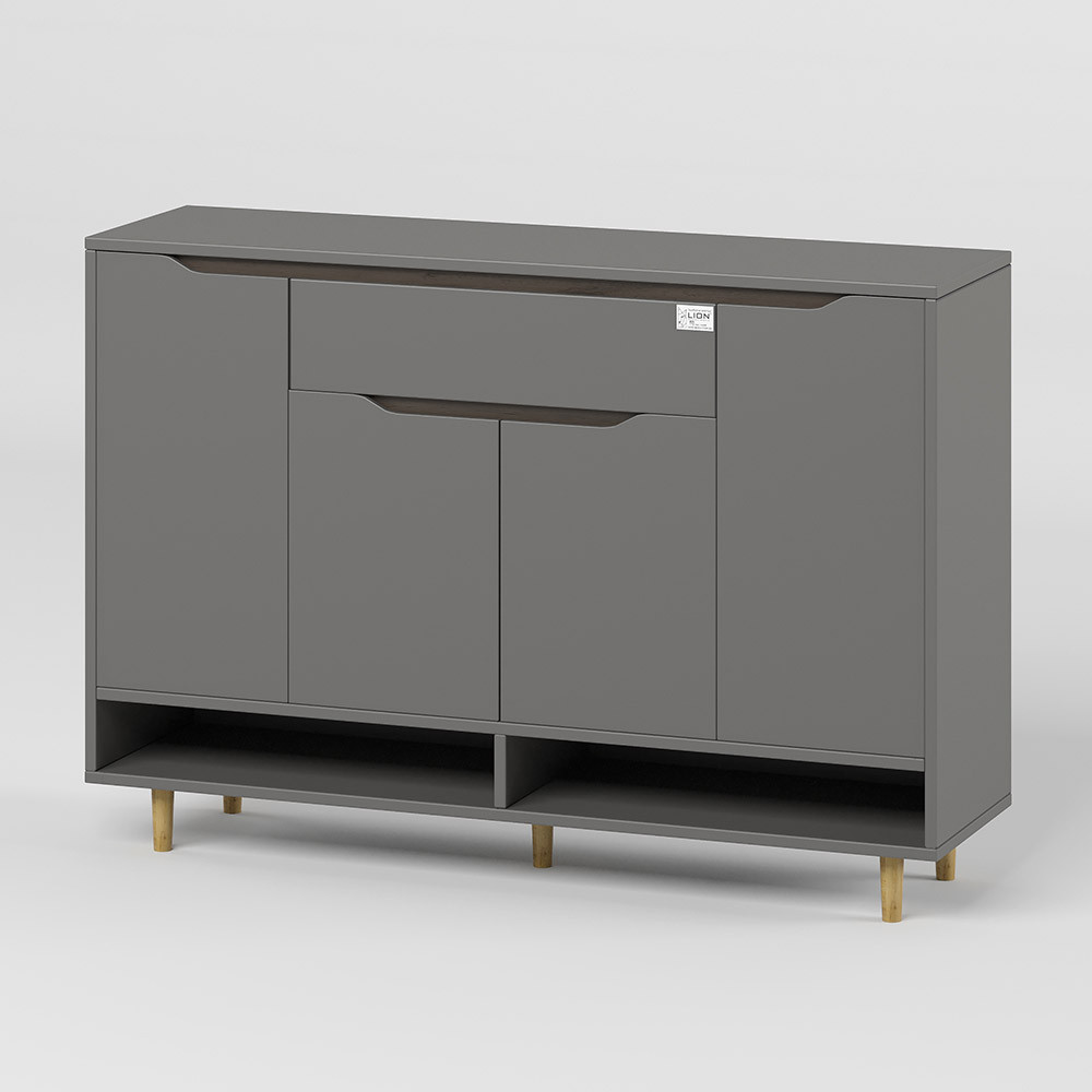 Тумба для обуви в прихожую LION Салливан Тумба-2 Антрацит (LION-041118) ТОП Львов - изображение 2