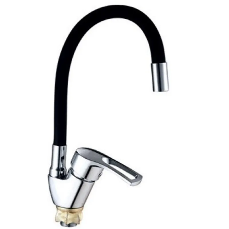 Кухонний змішувач Mixxus YUB4-181 Reflector Black з чорним силіконовим виливом MI6481 Харків - фото 1