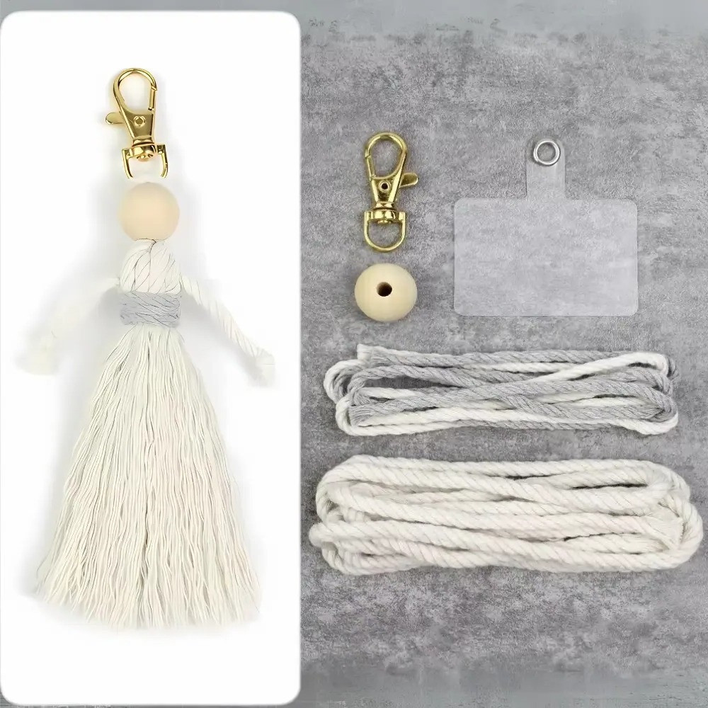 Набор макраме для рукоделия и плетения брелока 
