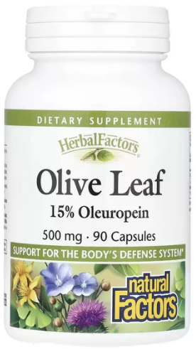 Оливкове листя Natural Factors Olive Leaf 500mg 90 капс Київ - фото 1