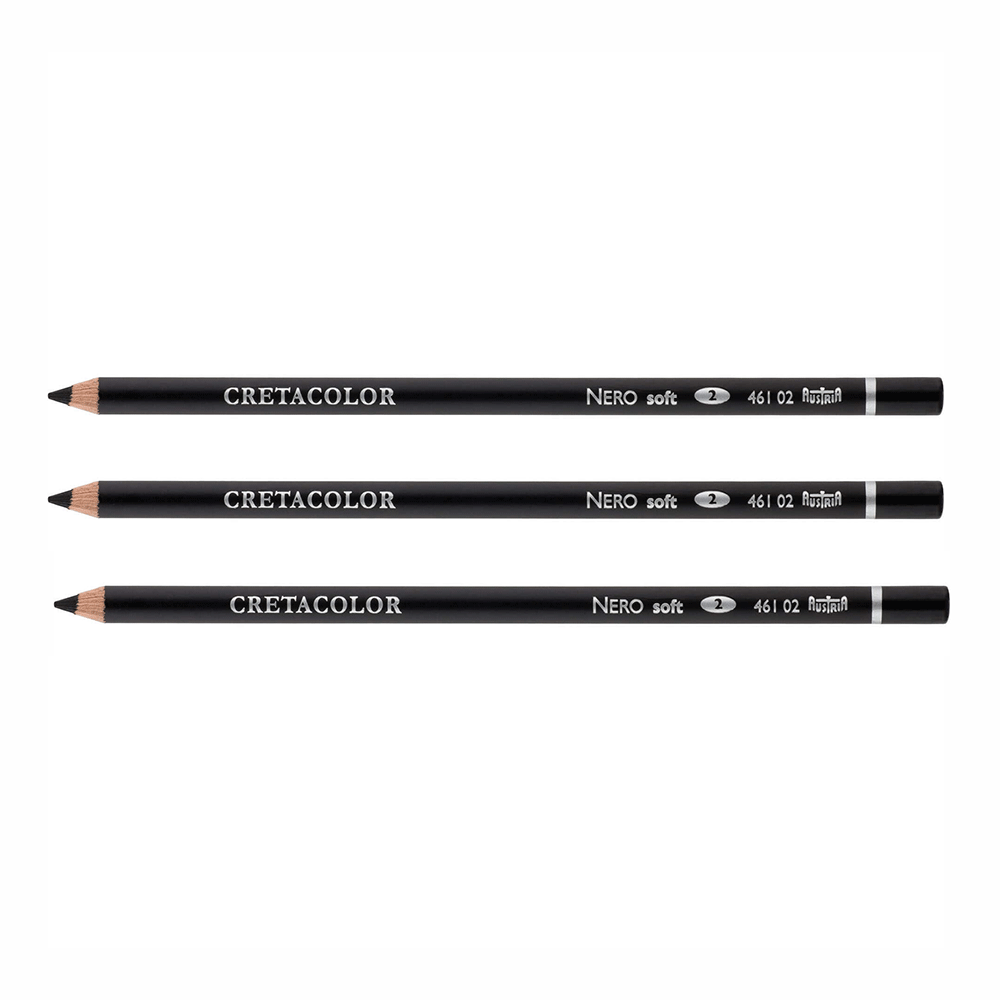 Набор карандашей для рисунка NERO мягкий No2 3 шт. Cretacolor Киев - изображение 1