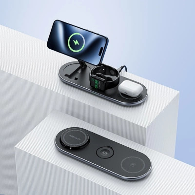 Зарядний пристрій Acefast Wireless QI 3in1 15W E19 Qi2 (6974316283096) Вінниця - фото 7
