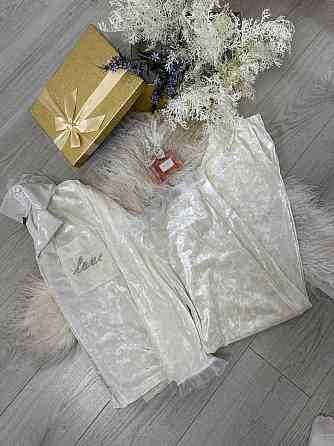 Женская домашняя повседневная пижама из мраморного велюра Одесса