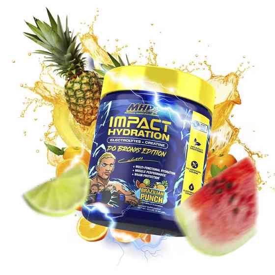 Impact Hydration, Electrolytes + Creatine 449g (Brazilian Punch) Луцьк