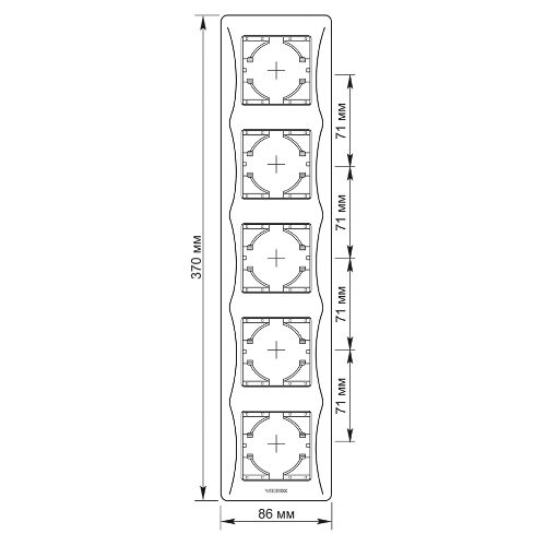 BINERA білий Рамка вертикальна 5-а Videx Житомир - фото 3