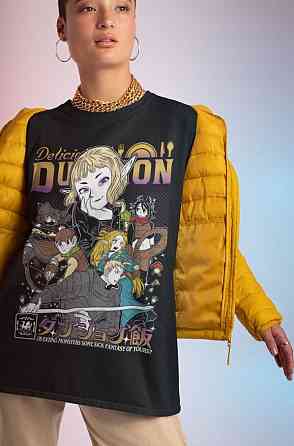 Футболка для мальчика аниме Сенсхи Сенсхи Фоод Деликиоус оверсайз (рост от 165 до 180 ) Черний AnimeJ1148m Днепр