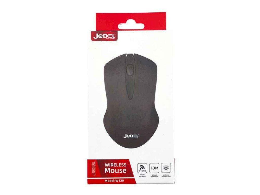 Мишка бездротова W120 чорна ТМ Jedel Solmir Київ - фото 1