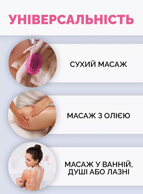 Рукавичка для антицелюлітного масажу рожева Reclaire cosmetics Київ - фото 4