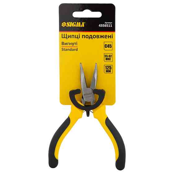 Sigma Длинногубцы изогнутые 125мм Standard SIGMA (4356511) Коломыя