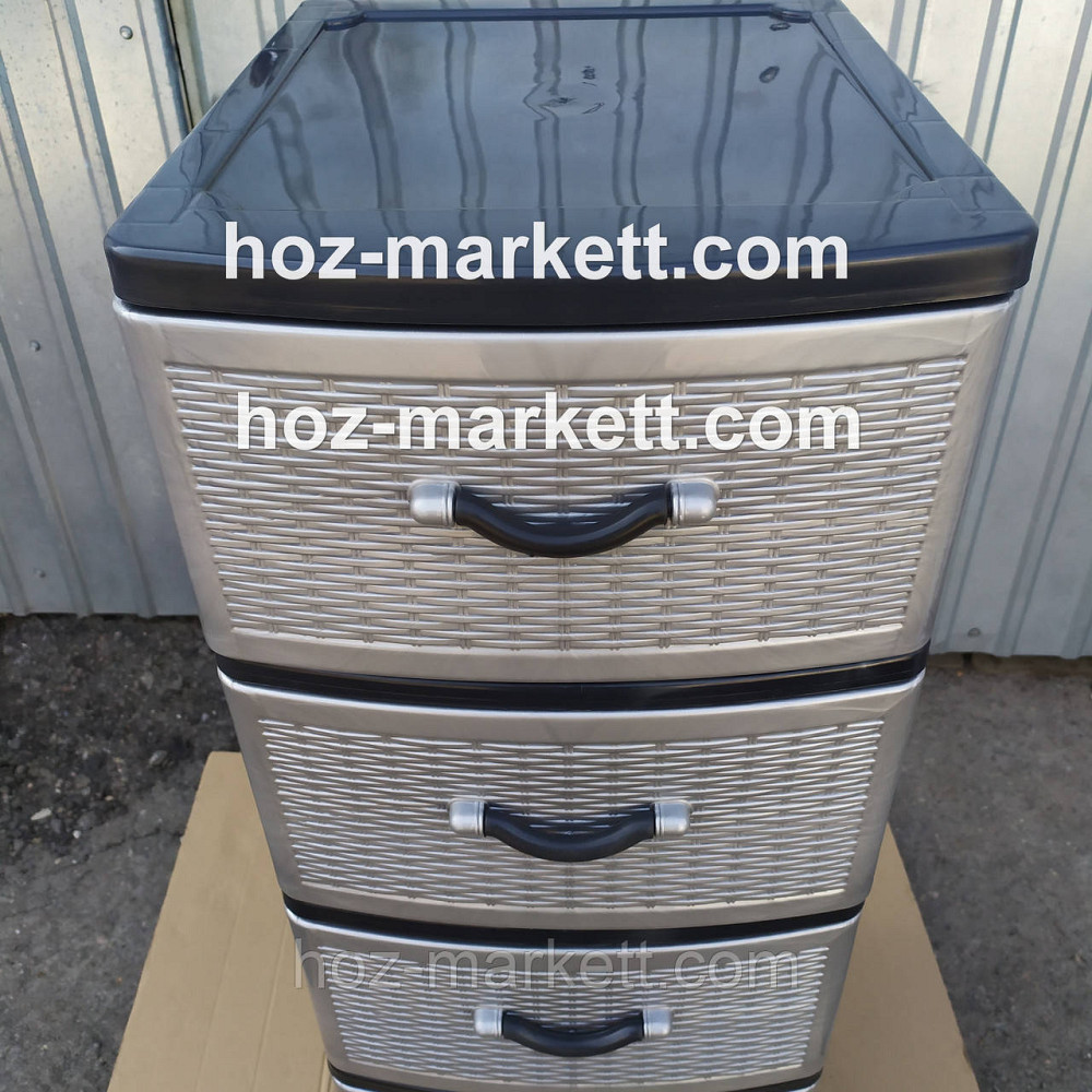 Пластиковий комод сірий на 5 ящиків виробництва Україна Харків - фото 6