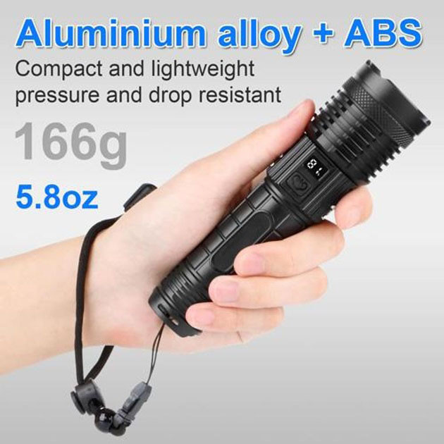 Пылевлагозащищенный ударопрочный фонарь PLD-H007, Профессиональный тактический фонарик CU-77 Львов - изображение 10