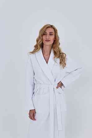 Жіночий халат банний Ideal Textile махровий білий (56860338) S Чернівці