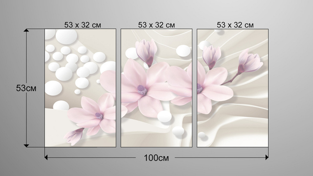 Модульна картина Квітни Абстракція Art-57_3А Київ - фото 3