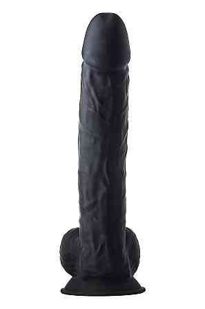 Фаллоимитатор гигантский реалистичный Dreamtoys Real Love на присоске с мошонкой, черный Sex Aura Киев