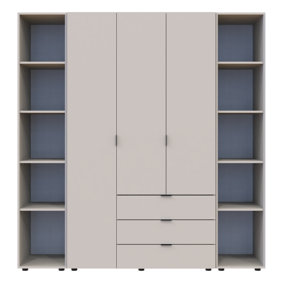 Комплект шаф для одягу Doros Гелар (3 шт.) 192,6х49,5х203,4 см Кашемір (DRS-011246) Львів