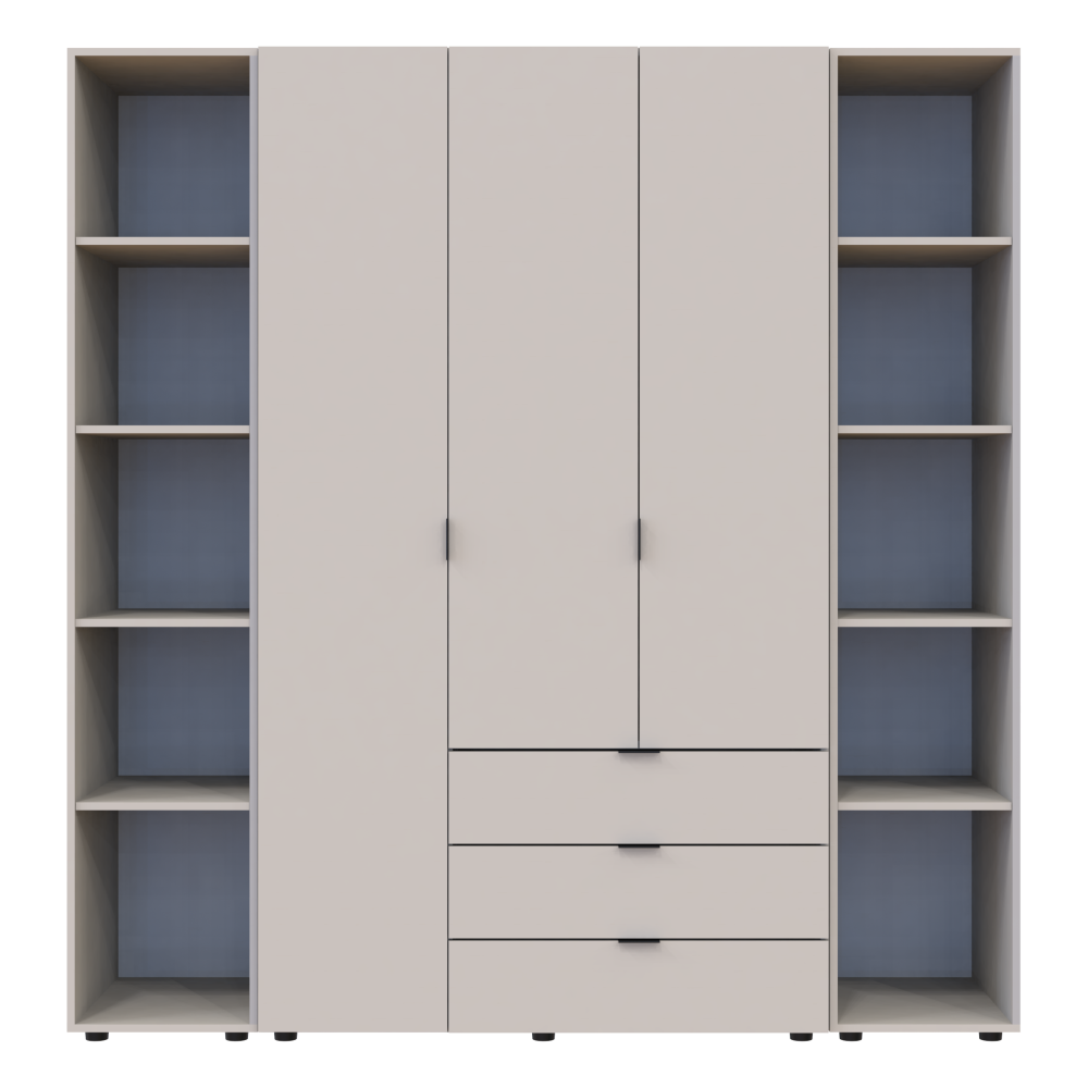 Комплект шкафов для одежды Doros Гелар (3 шт.) 192,6х49,5х203,4 см Кашемир (DRS-011246) Львов - изображение 1