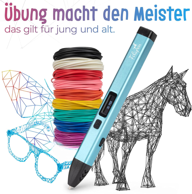 Премиум 3D ручка Filapen с филаментами, кейсом, шаблоны, набор для 3D рисования для детей и взрослых PCL USB-C Киев - изображение 5