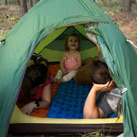Матрац туристичний надувний одномісний Naturehike FC-10 NH19Z032-P 195x59x6.5 см, блакитний для кемпінгу Киев