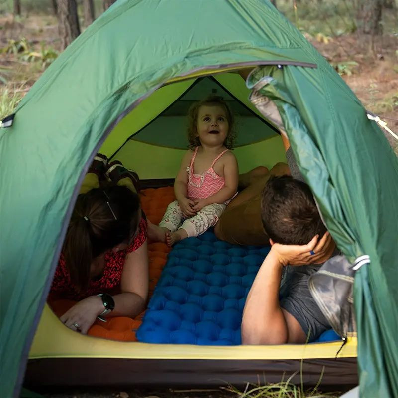 Матрац туристичний надувний одномісний Naturehike FC-10 NH19Z032-P 195x59x6.5 см, блакитний для кемпінгу Киев - изображение 3
