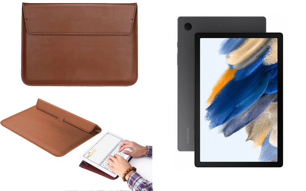 Чохол-конверт VitoCase для Samsung Galaxy Tab A8 10.5 (X200), з функцією підставки для планшета Коричневий Київ - фото 1