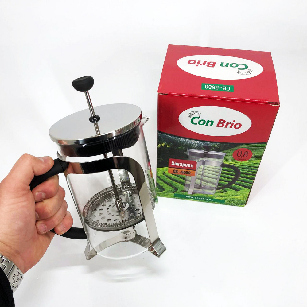 Прес-заварник для чаю, Френч-пресс для френч-пресс с легким уходом, Чайник заварочный френч пресс GE-77 Львов - изображение 7