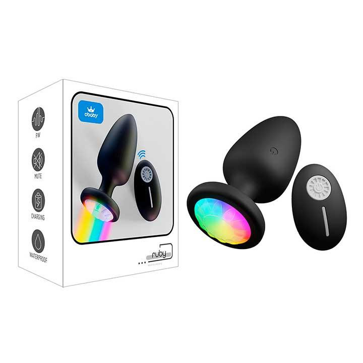 Світна анальна пробка з вібрацією 10X Light Up Rechargeable Anal Plug - 9,8*4,4 см - Анальні іграшки Вінниця - фото 1