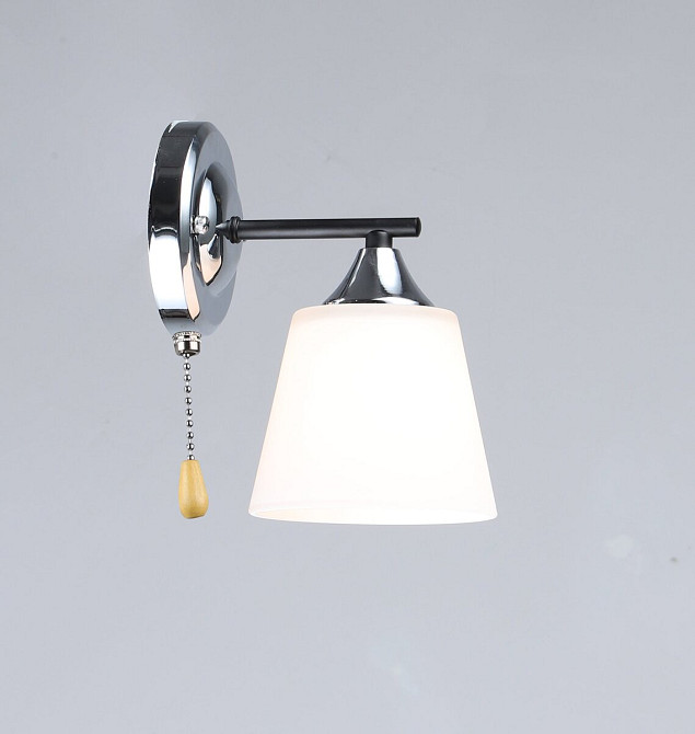 Бра настінне на 1 плафон VALESO K2311/1W, чорний/хром (E27) Коломия - фото 1