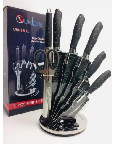 Набір ножів UNIQUE UN-1831 8 предметів нержавіюча сталь Одеса - фото 1