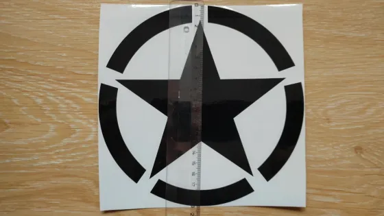 Наклейка Звезда черная Большая на авто. Київ
