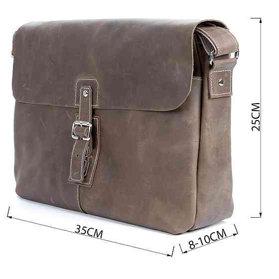 Сумка SHVIGEL 00980 з натуральної винтажной шкіри Коричнева Київ