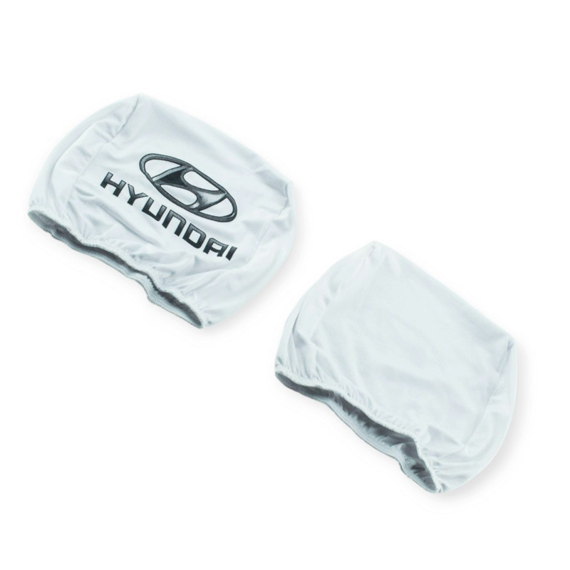 Чехлы подголовники белые (2 шт) hyundai на Мукачево - изображение 1