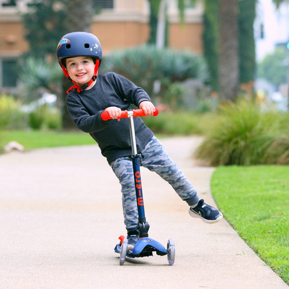 Самокат MICRO складний серії Mini Deluxe Foldable LED – Синій Дніпро - фото 13